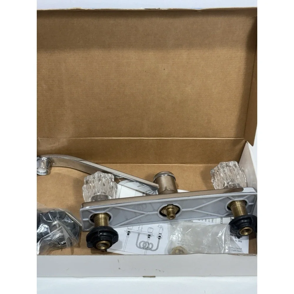 Wellington 47308 Kitchen Faucet 8 Inch Two Handle (Chrome) V2183dt No Spray‎